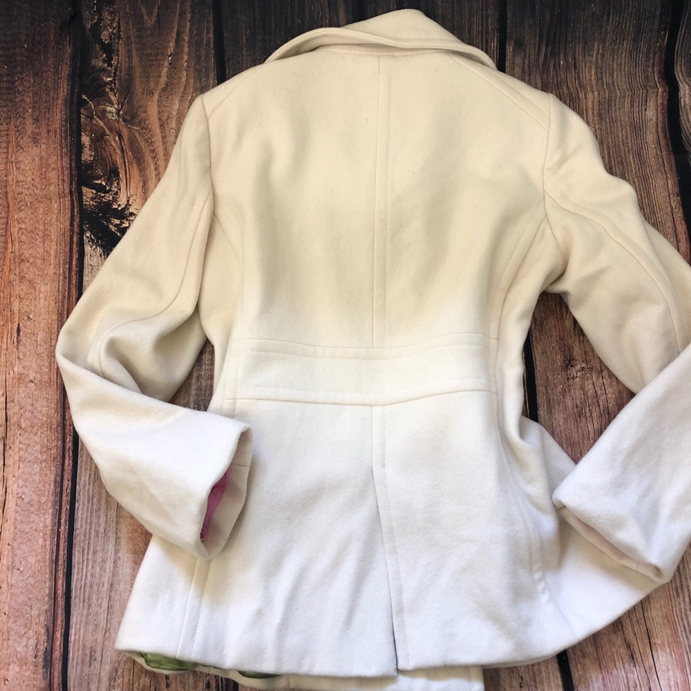 J. Crew cream pea coat